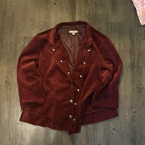 Vintage Coldwater Creek Rich Burgundy Suede Blazer